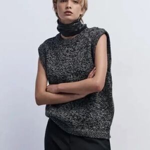 Zara Twisted Yarn Sleeveless Sweater